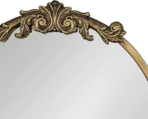 Kate and Laurel Arendahl Oval Ornate Wall Mirror, Gold, 18x24