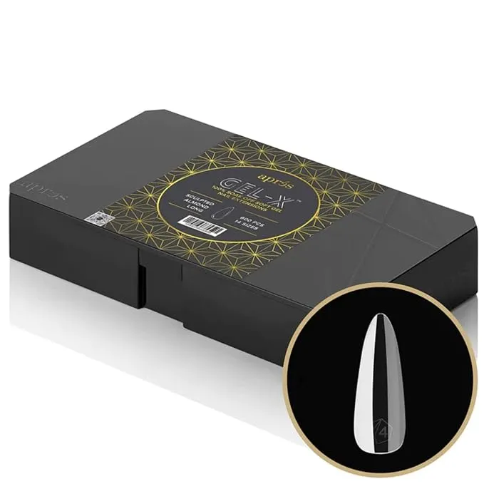 Apres Nail Gel-X Sculpted Almond Long Box of Tips | 600 Gel-X Tips, Premium Quality, 14 Sizes 00-9 | Half-sizes IncludedApres Nail Gel-X Sculpted Almond Long Box of Tips | 6…