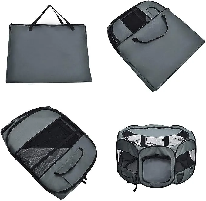 Amazon Basics Portable Soft Pet Dog Travel Playpen