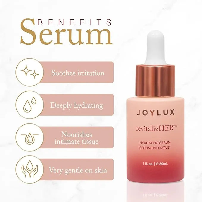 Joylux - revitalizHER, Hydrating Serum for Intimate Tissue, Rich in Antioxidants & Essential Oils, Formulated with Clean Ingredients, Moisturizes Intimate Skin, pH-Balanced Formula (30mL)