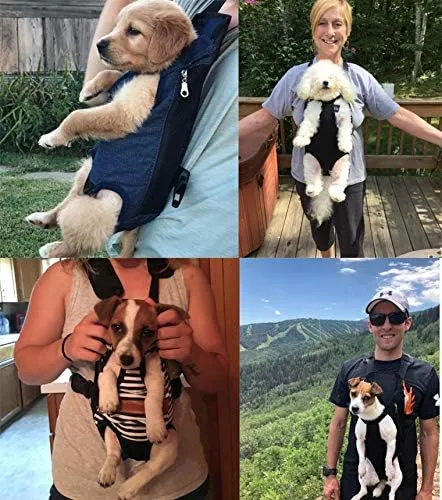 Legs Out Front-Facing Dog Carrier Hands-Free Adjustable Pet Backpack Carrier for Walking Hiking Bike and Motorcycle (Small)