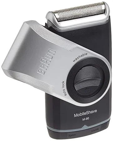 Braun Electric Razor for Men, M90 Mobile Electric Shaver, Precision Trimmer, Washable