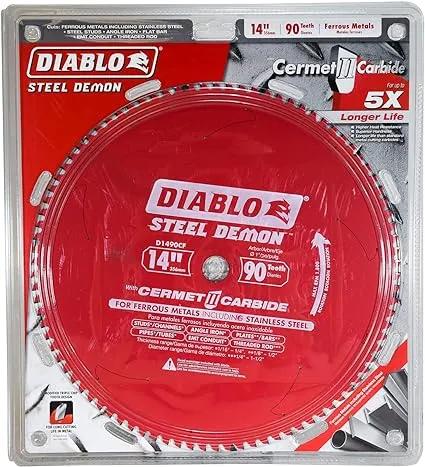Diablo 7-1/4 in. X 36‑Tooth Steel Demon Cermet II Saw Blade D0736CF