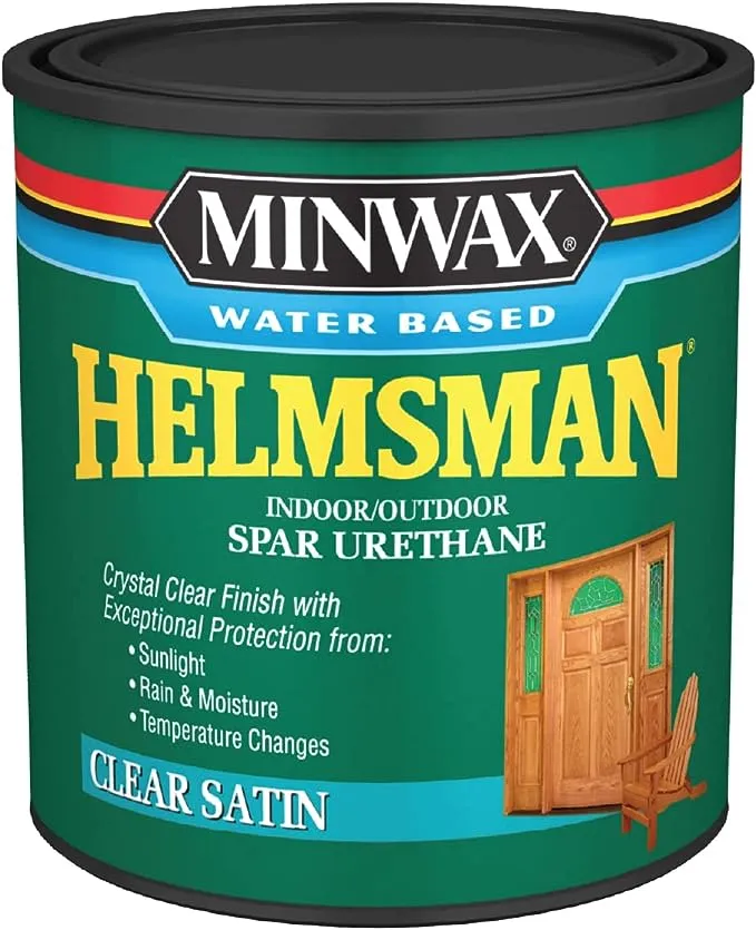 Minwax Water Based Helmsman Spar Urethane, Quart, Satin