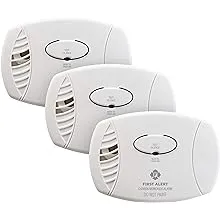 FIRST ALERT CO400-3 Carbon Monoxide Detector, Battery Operated, White , 3-Pack -CO400-3