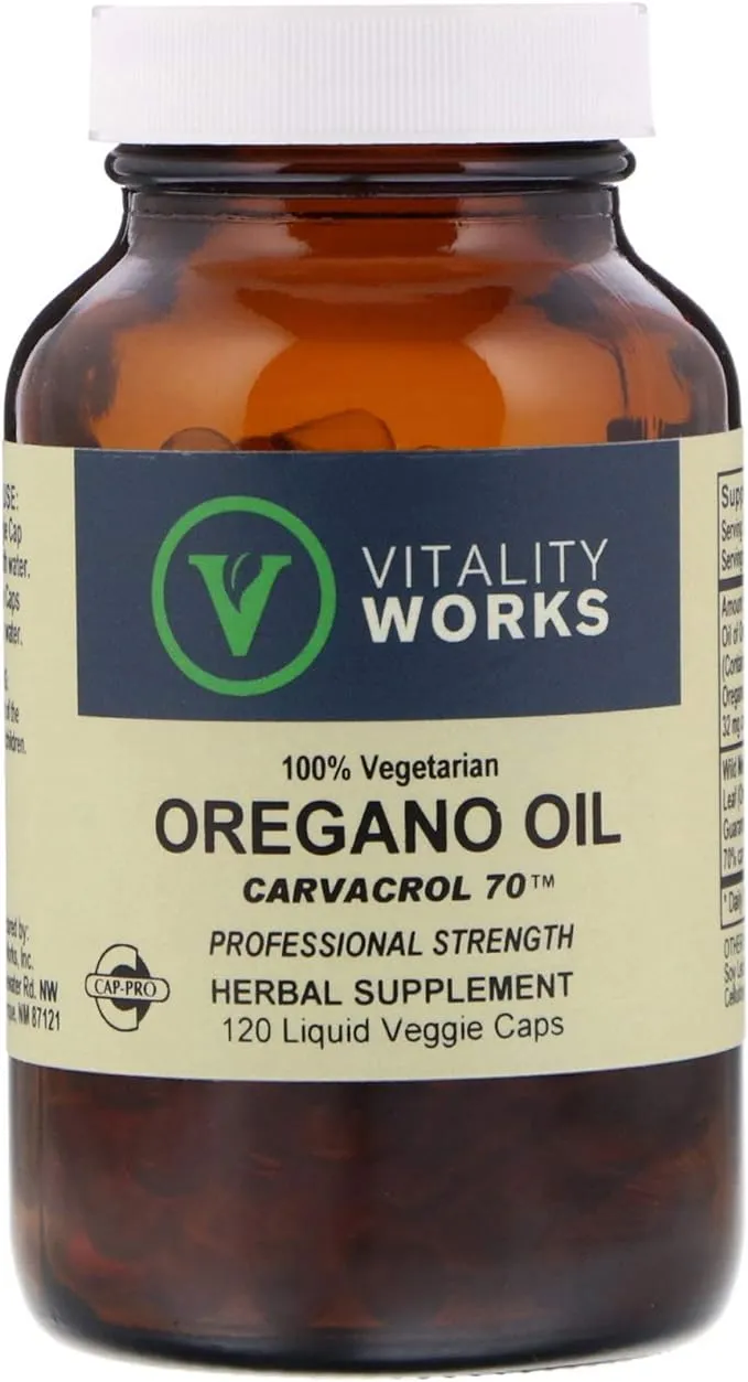 VITALITY WORKS Vegan Oregano Oil, 120 CT