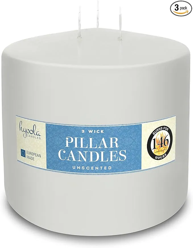 Hyoola White Three Wick Large Candle