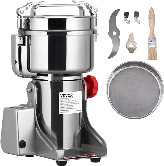 VEVOR Commercial Spice Grinder Electric Grain Mill Grinder High Speed
