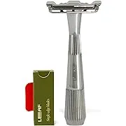Leaf Shave | Twig Razor, Chrome - Eco-Friendly Razor for Men & Women, Single-Blade Safety Razor with Stainless Steel Blades; Recommended for Face Shavers with Sensitive Skin or Lighter Hair