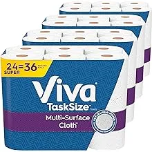 Viva Multi-Surface Cloth Paper Towels, Task Size - 24 Super Rolls (81 Sheets per Roll)