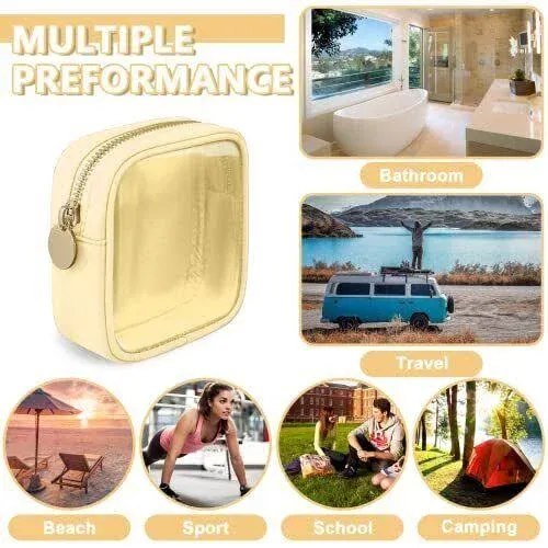 Small clear toiletry bag,Cosmetic makeup bag,Transparent cosmetic bag,Women zipper clear makeup bag,Toiletry wash bag,Cosmetic travel bag
