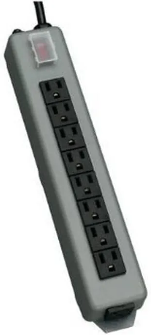 Tripp Lite 6 Outlet Waber Industrial Power Strip, 15ft Cord with 5-15P Plug (UL24CB-15) Blue gray
