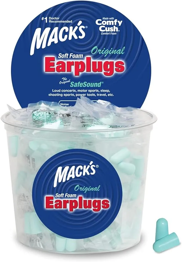 Macks Safesound Original Soft Foam Earplugs, 100 ea