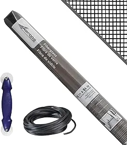 Standard Door & Window Screen Replacement Kit, 36 inches x 84 inches, Comes with Spline & Rolling Tool - Charcoal