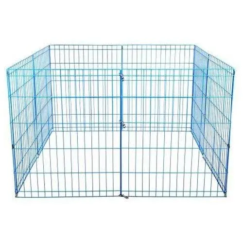 Bestpet Dog Exercise Playpen, 8 Panel, Blue, 24 inchh, Size: 24H