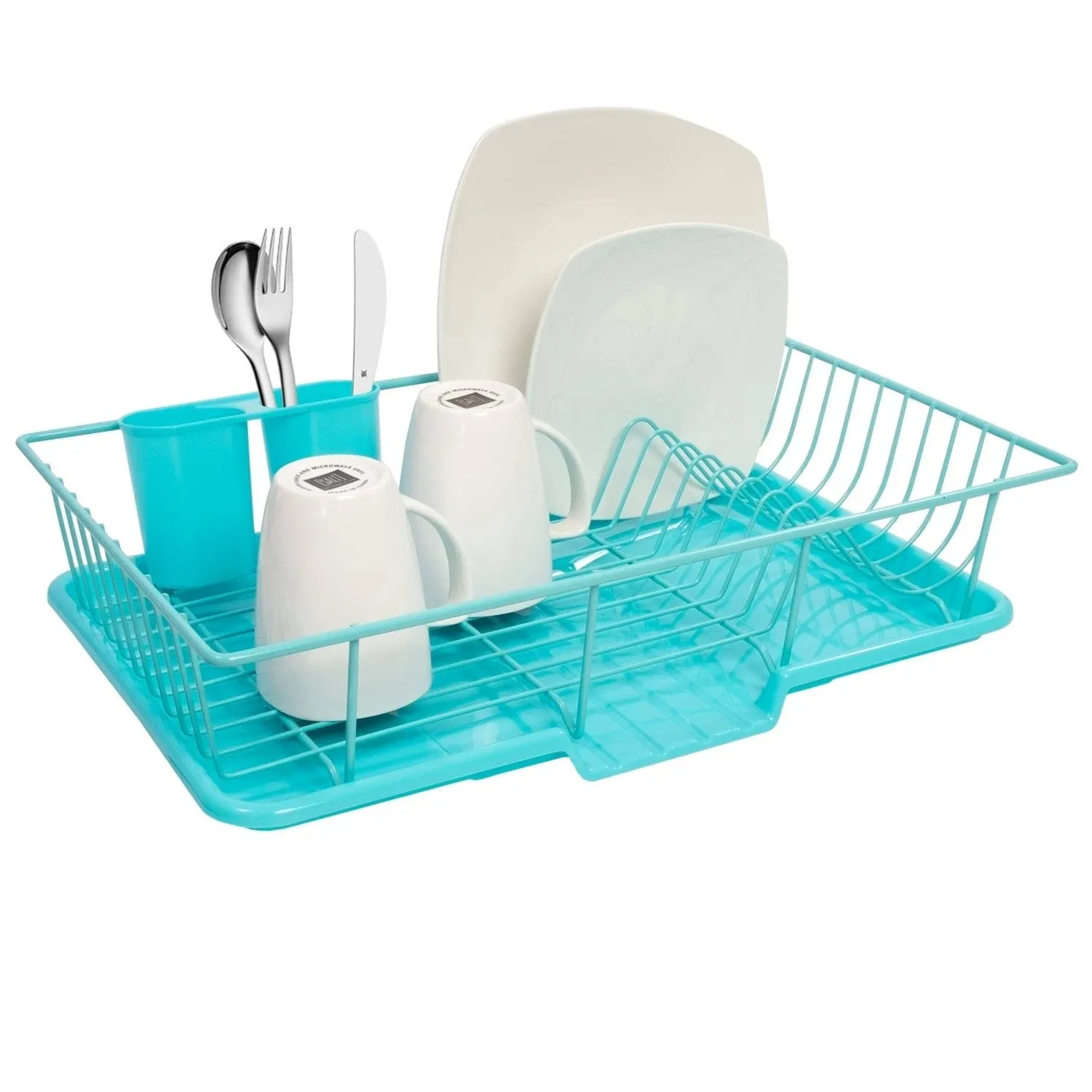 Sweet Home Collection Space-Saving 3-Piece Dish Drainer Rack Set: Efficient K...