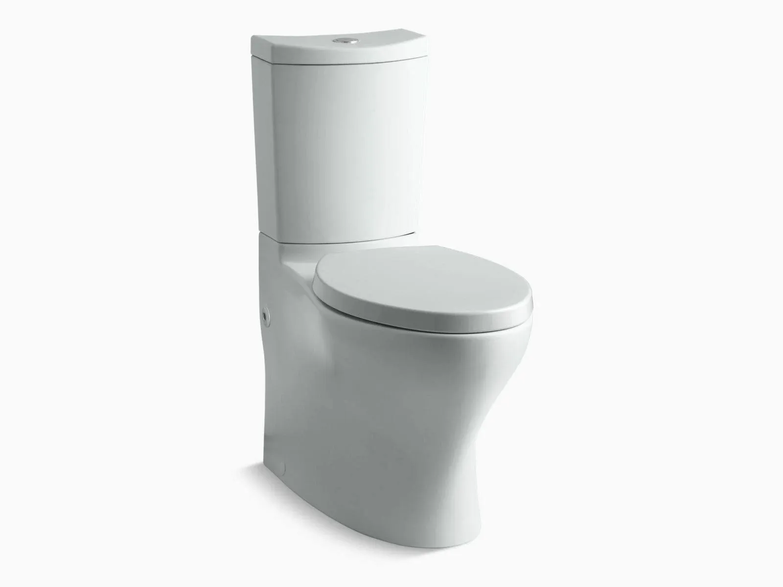 Toilet, Gravity Flush, Floor Mounted Mount, Elongated, Grey