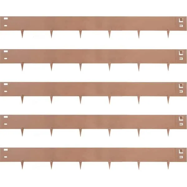 Steel Lawn Edging 5-Pieces Metal Landscape Edging 4 in. x 39 in. Garden Edging Border Grown Lawn Edge for Garden Yard
