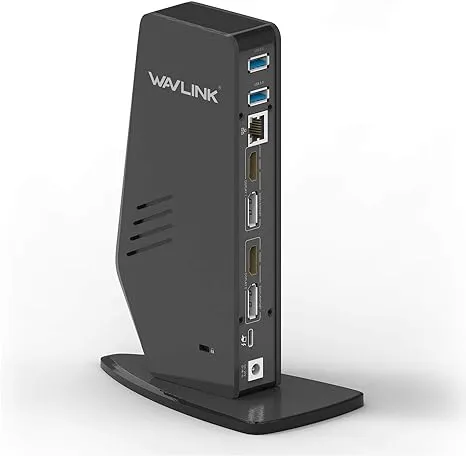 Wavlink Docking Station with 65W laptop charging for Type-C and Type-A Window or Mac OS, Single 5K@60Hz or Dual 4K@60Hz, 2X 4K HDMI, 2X Display, 3X USB3.0,2X USB-C, Gigabit Ethernet, Audio&Mic