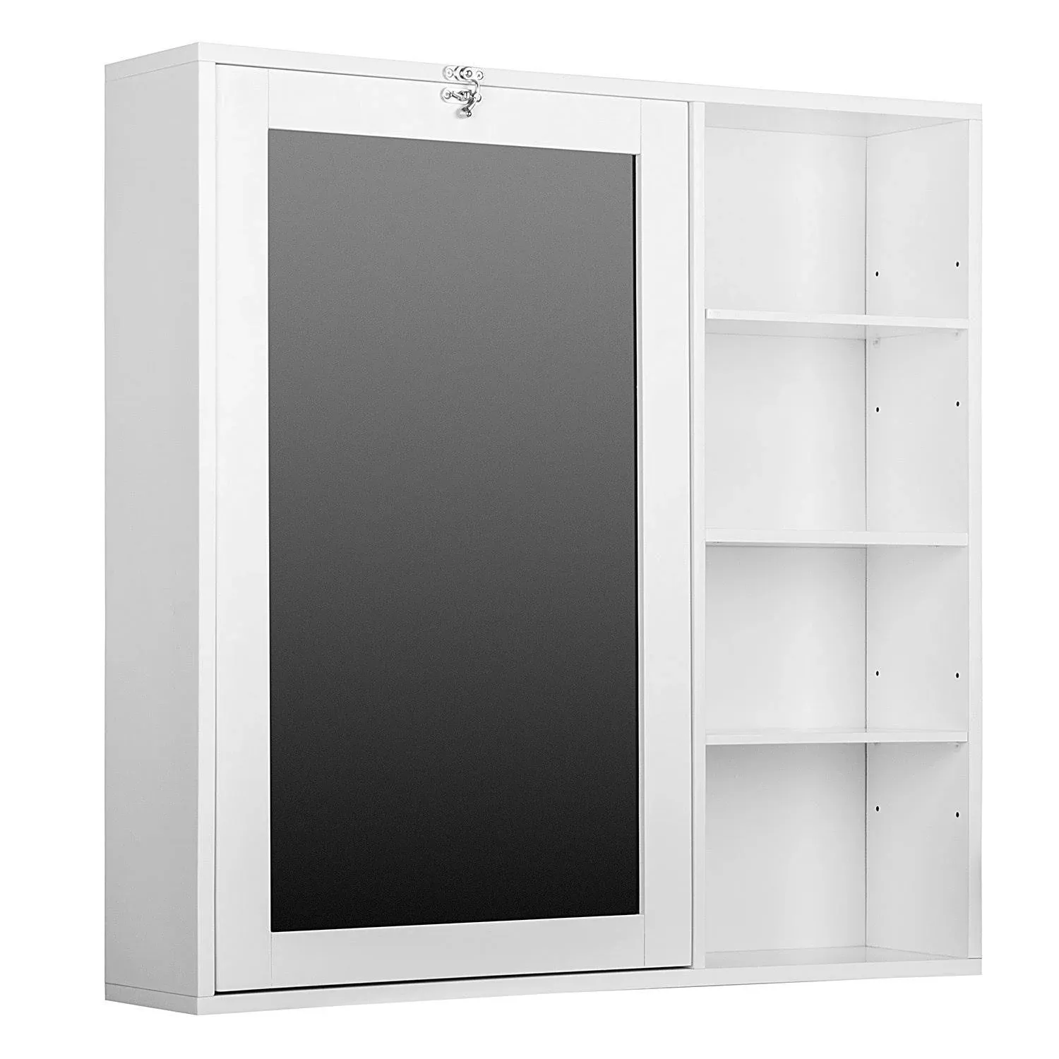 Fold-Out Wall Mount Desk with Storage Cabinet and Shelves, White - Contemporary - Desks And Hutches - by Dillon and Daria's Designs LLC | Houzz