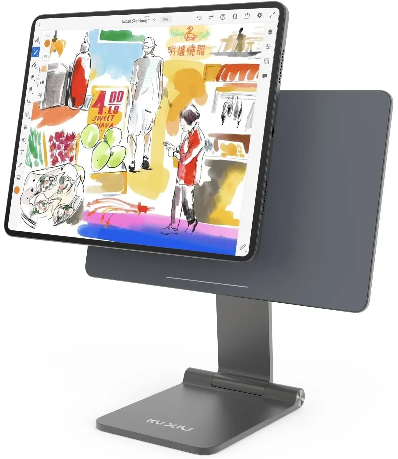 Foldable Magnetic Stand for iPad Pro 11'', Portable 360° Adjustable Desktop Stand Holder Compatible with iPad Pro 11 inch 1st/2nd/3rd/4th and iPad Air 4th/5th