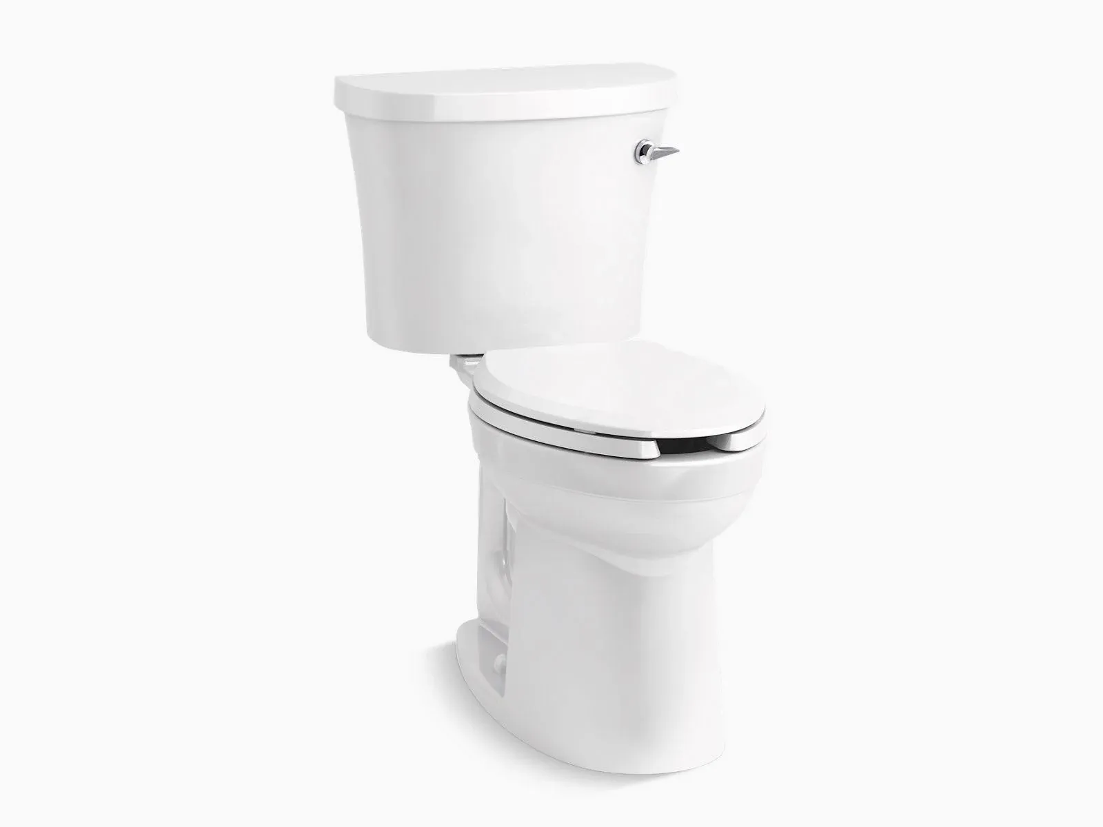 KOHLER K-25077-SSTR-0 Kingston Two-Piece Elongated Toilet, 1.28 Gpf In White