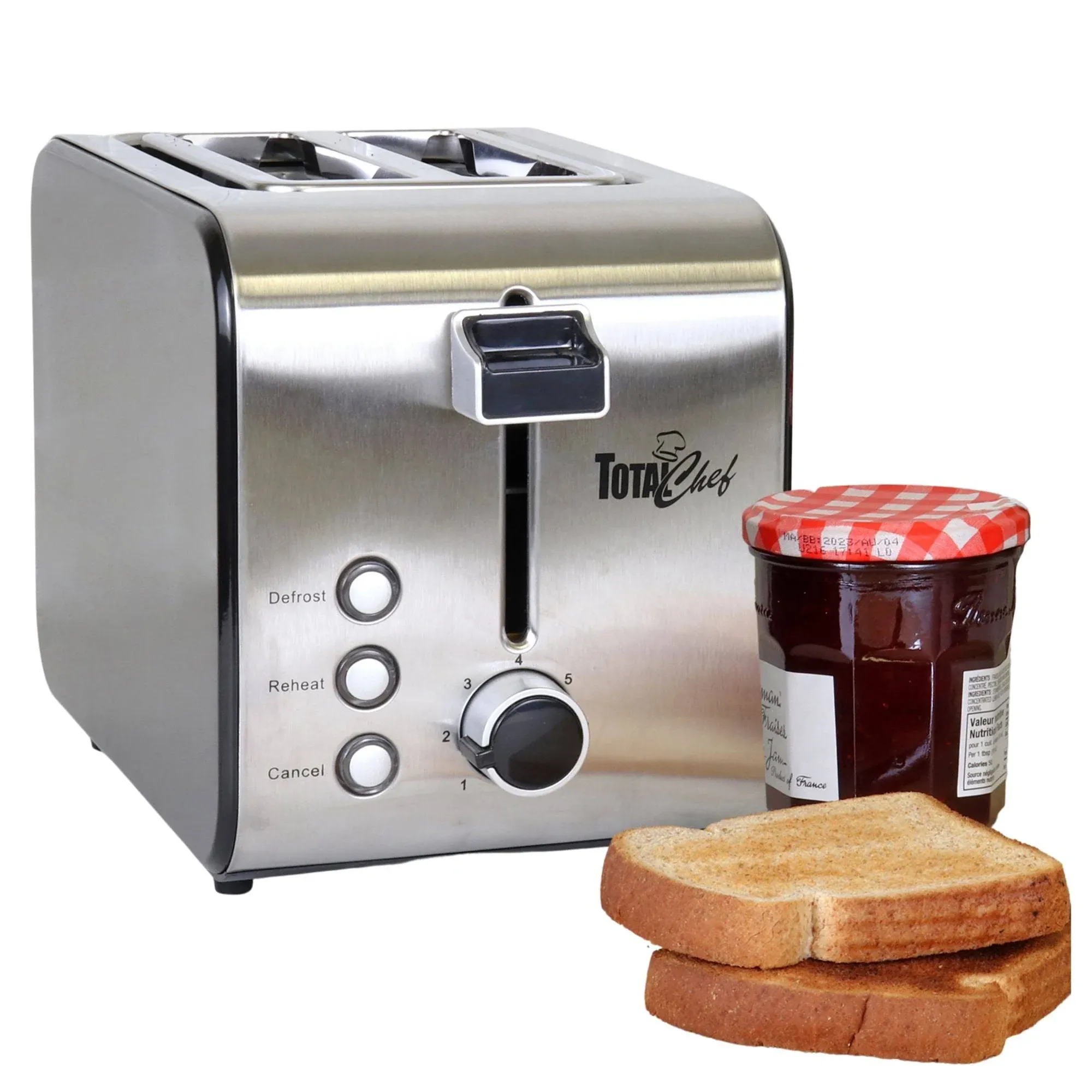 Total Chef TCT02 2-Slice Stainless Steel Toaster