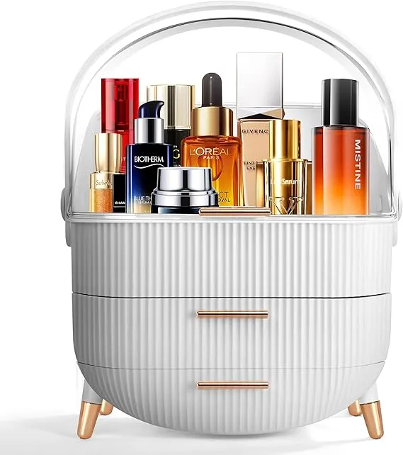 Makeup Organizer for Vanity, Cosmetic Display Case, Skincare Organizer, Fit for