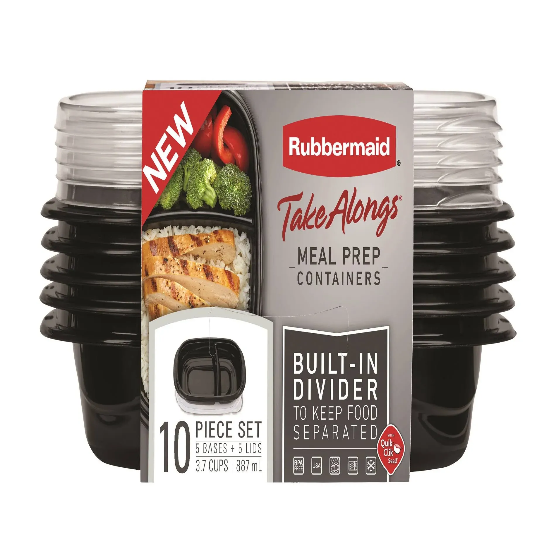 Rubbermaid TakeAlongs Food Storage Prep Containers and Lids