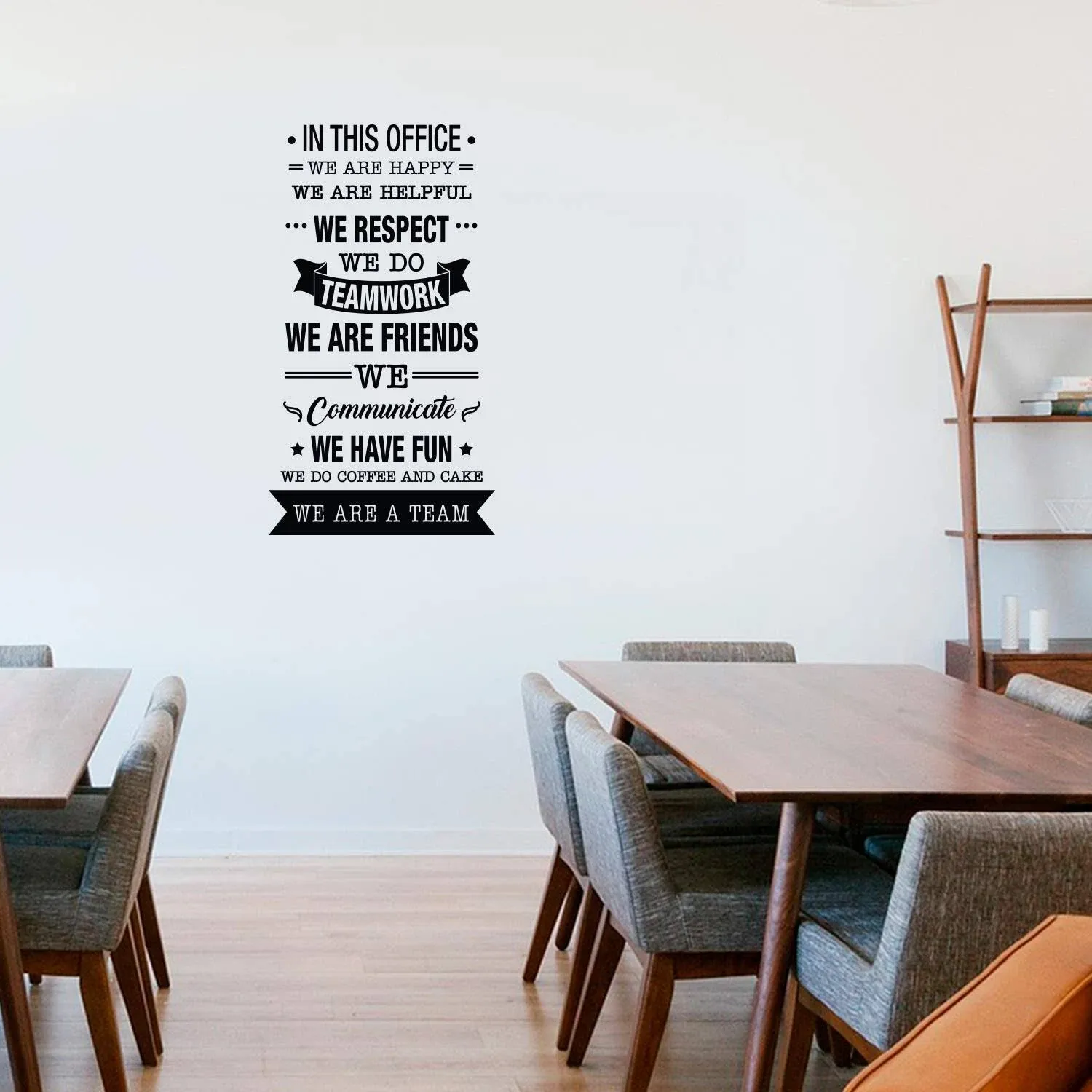 Vinyl Wall Art Decal - In This Office We Do Teamwork - 40" x 22" - Work Decor