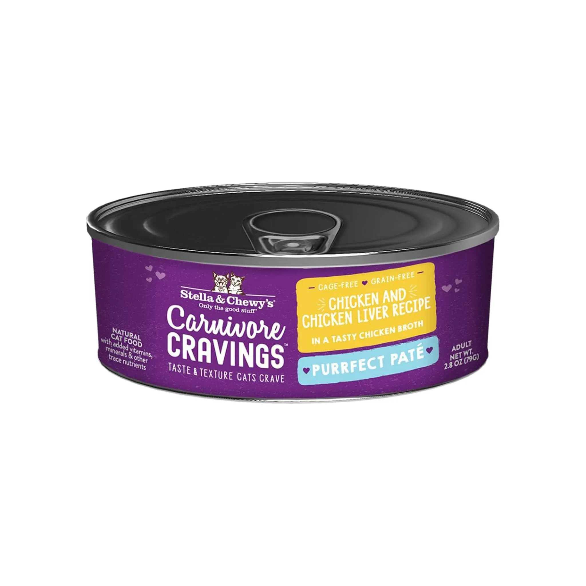 Stella & Chewy's Carnivore Cravings Purrfect Pate Chicken & Tuna Wet Cat Food, 2.8 oz Case of 24