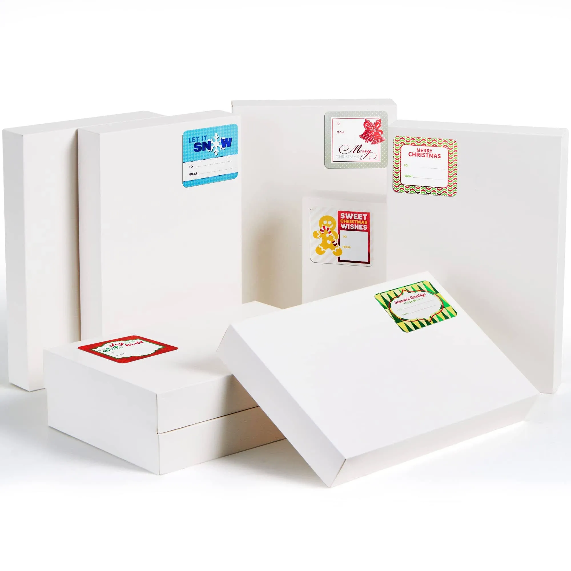 JOYIN | White Paper Shirt Box with Gift Tag - Large, 18 Pack