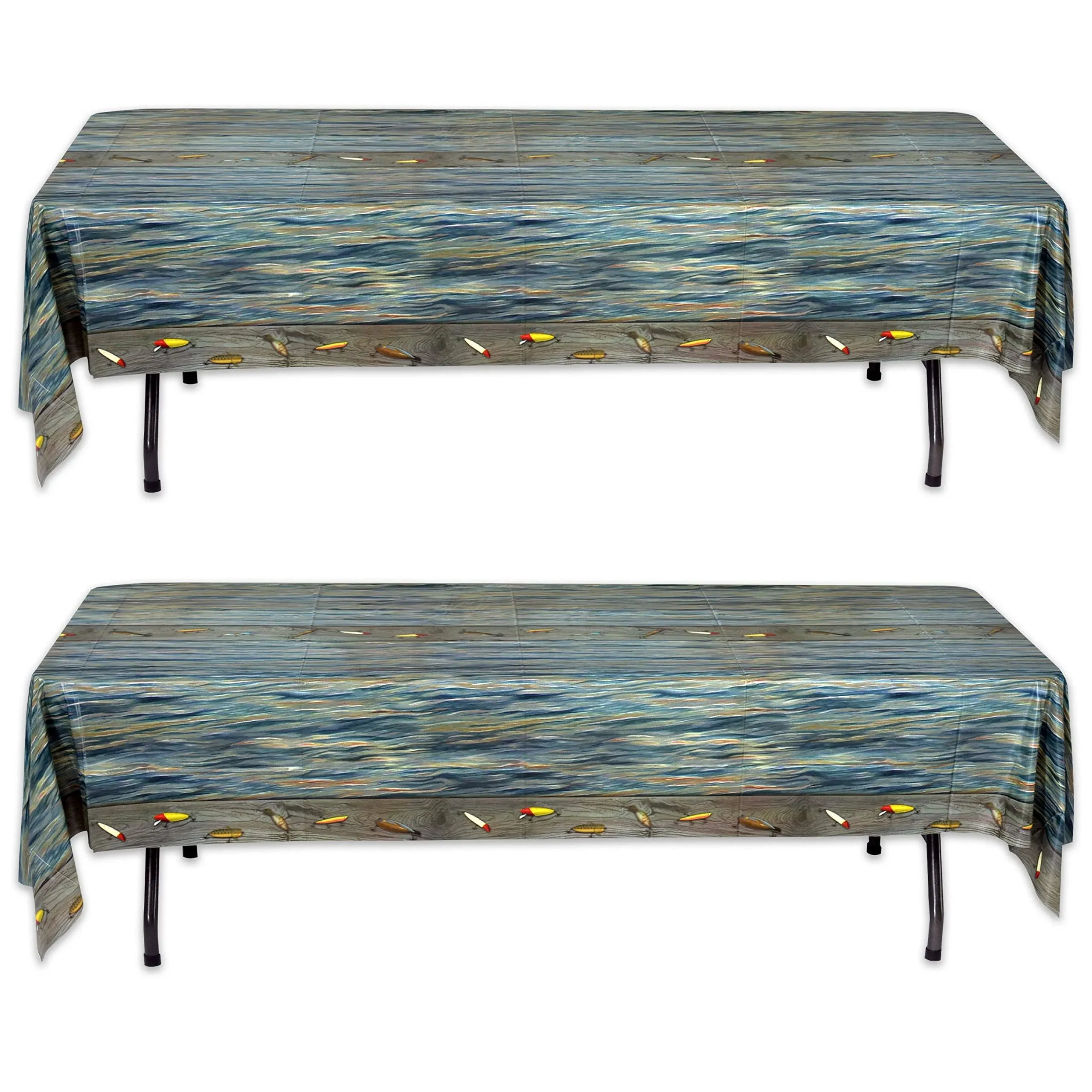 Havercamp Fishing Table Covers (2 Covers)! 2 (54" x 108") Rectangular Heavy ...