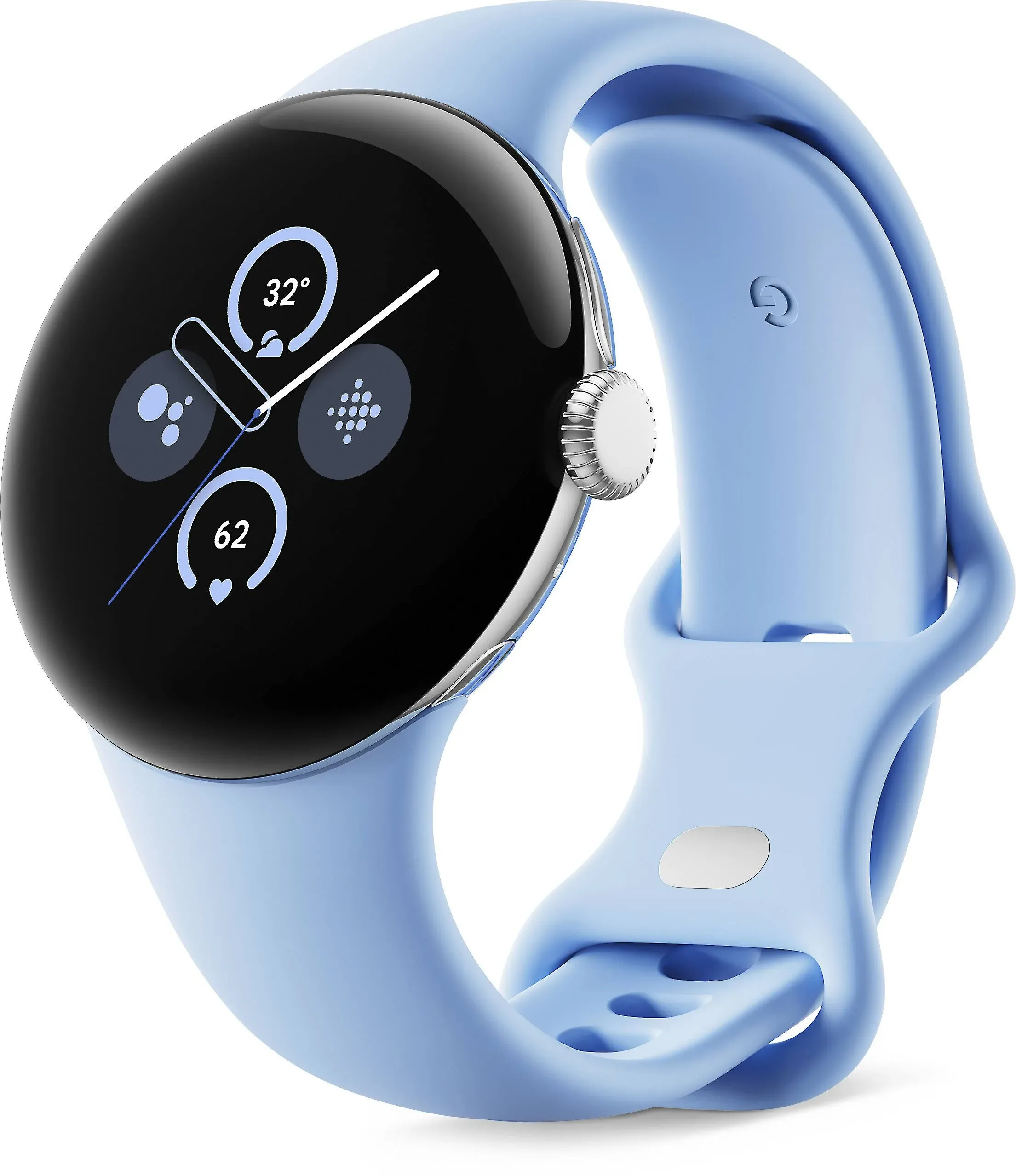 Google Pixel Watch 2 - Polished Silver Case / Bay Active Band WiFi