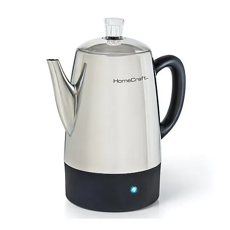 HomeCraft HCPC10SS 10-Cup Stainless Steel Coffee Maker Percolator