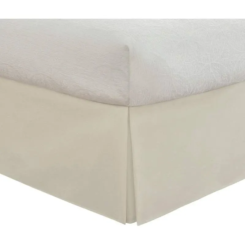 Todays Home TOH25014IVOR05 Basic Microfiber Tailored 14 in. Bed Skirt Ivory - California King