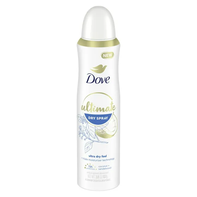 Dove Ultimate Coconut and Sandalwood Dry Spray Antiperspirant 3.8 oz