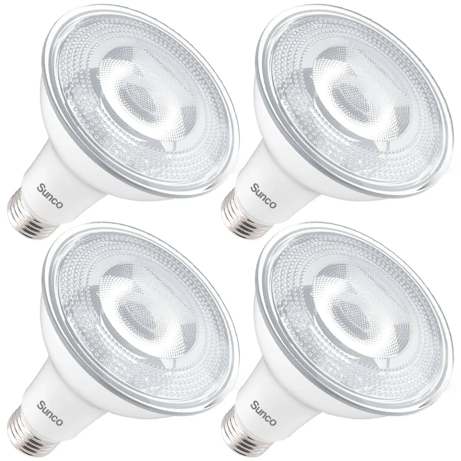 Sunco 4 Pack Dusk to Dawn Light Bulbs Flood Light Outdoor PAR30 LED, Photocell Sensor, 11W=75W, 5000K Daylight, 850 LM, IP65 Waterproof, Light Sensing Auto On/Off Security Porch Light, UL