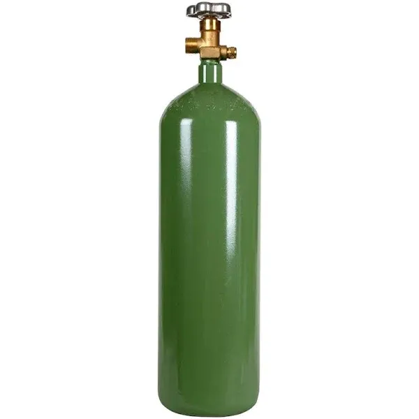 New 60 Cu ft Steel Oxygen Cylinder CGA540 Valve Installed OxyAcetylene Welding