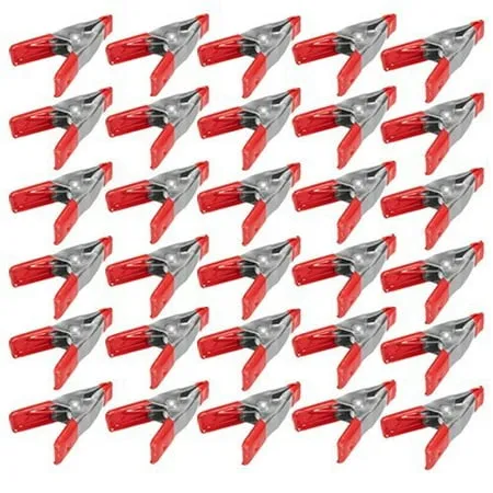 2" inch Mini Red Rubber Tips Metal Spring Clamps