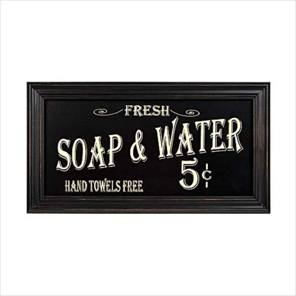 Vintage bathroom decor Open Laundry Bathroom wall art Framed Home Decor