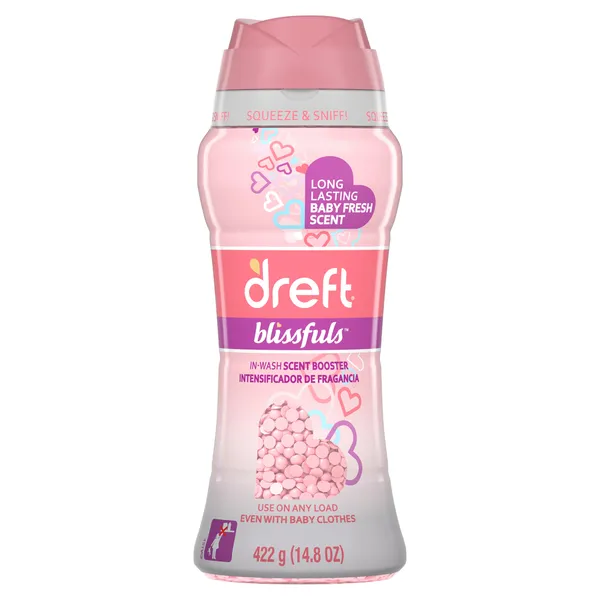 Dreft Blissfuls Laundry Scent Booster Beads for Washer, Baby Fresh Scent, 20.1 oz