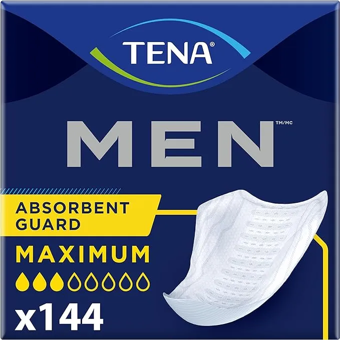 Tena Incontinence Guards for Men, Moderate Absorbency - 144 Count