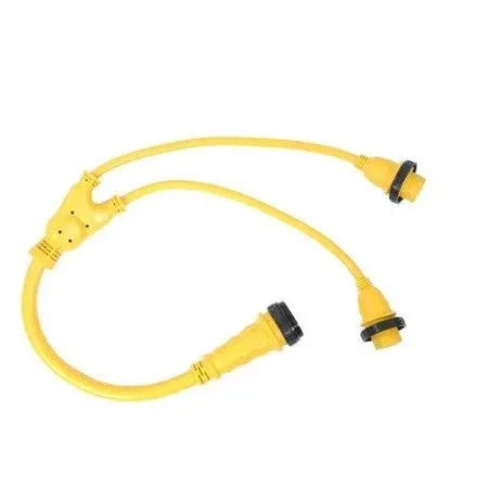 AMP UP 125/250V 50 amp M x 2 30A F Y Marine Splitter Shore Power Boat Adapter