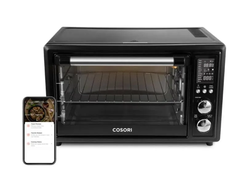 COSORI Smart 13-in-1 Air Fryer Toaster Oven Combo, Airfryer Rotisserie Sous Vide Convection Oven Countertop, 32QT, Stainless Steel