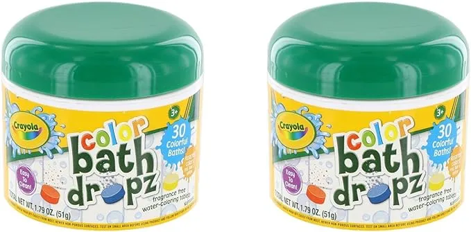 Play Visions Crayola Bath Dropz 2.68 Oz,45 Tablets (Pack Of 2)