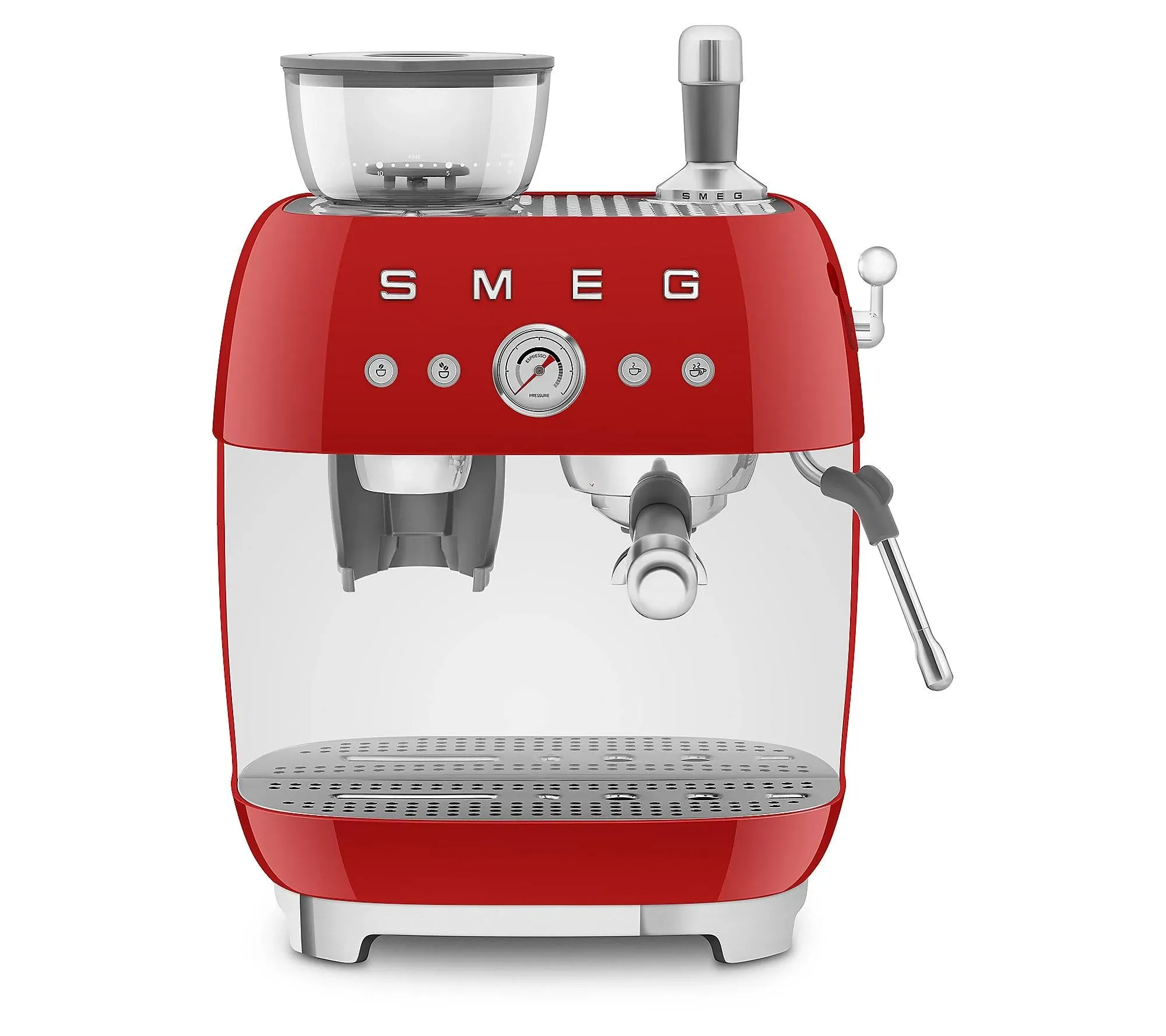 Smeg EGF03WHUK Espresso Coffee Machine with Grinder - White