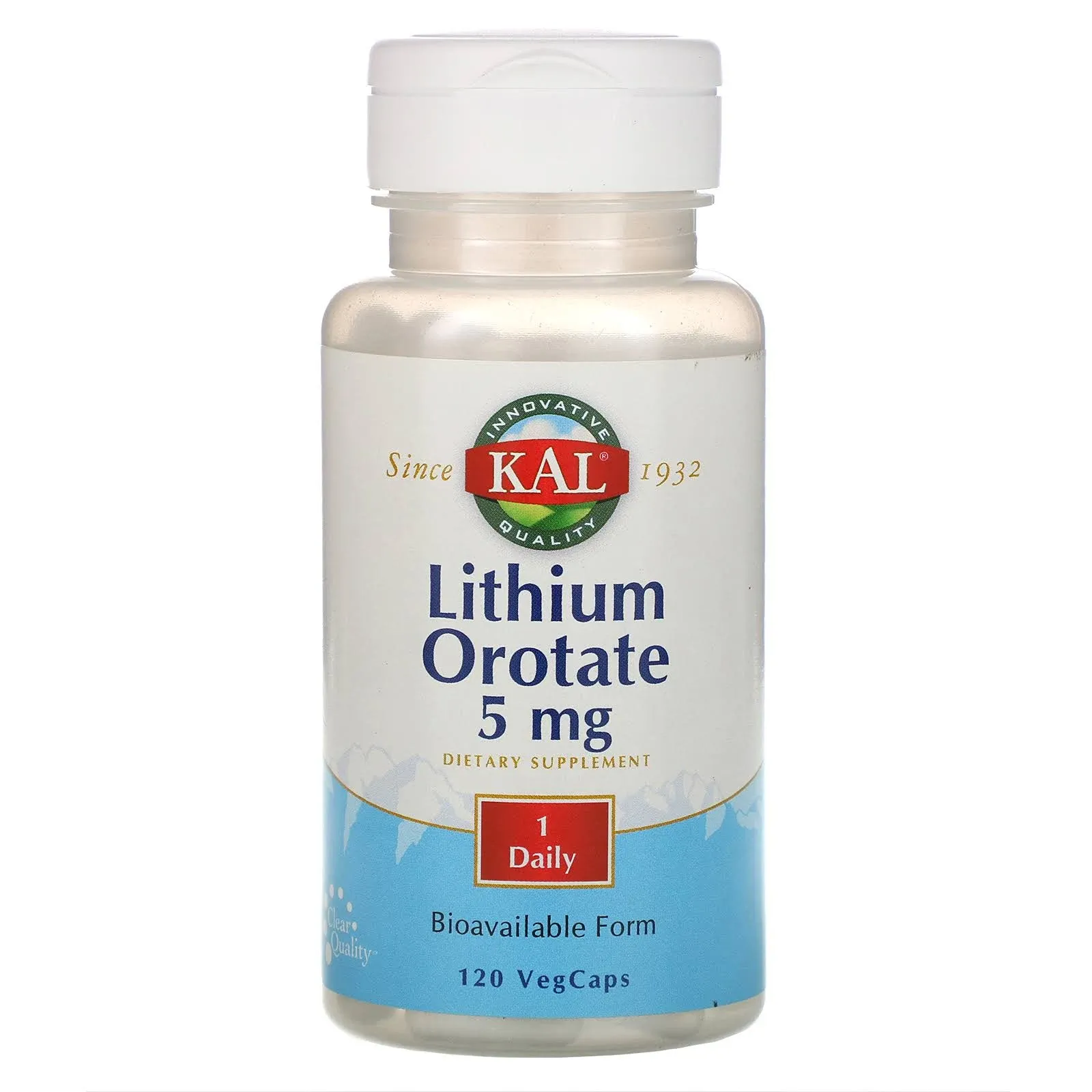 Kal, Lithium Orotate, 120 Veg Caps