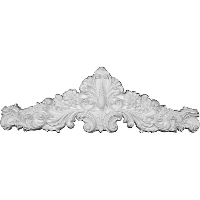 Ekena Millwork 3-1/8 in. x 43-3/8 in. x 13-3/4 in. Polyurethane Gladstone Onlay, Primed White