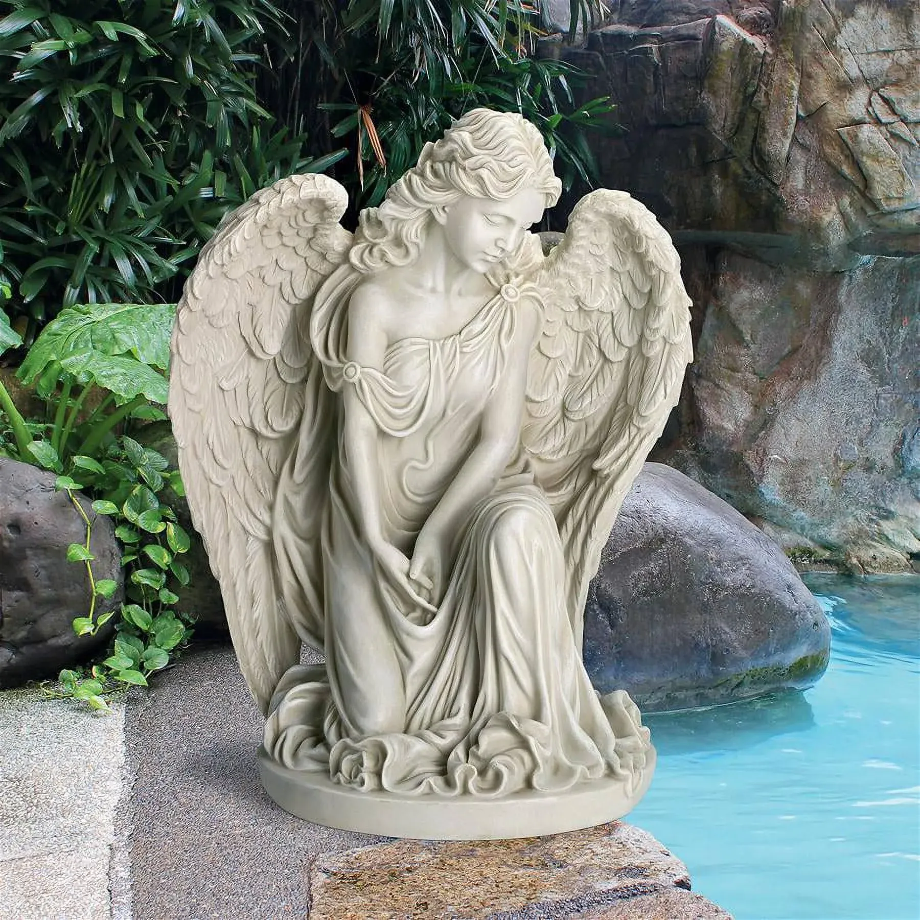 Design Toscano Quiet Countenance Praying Angel Garden Statue